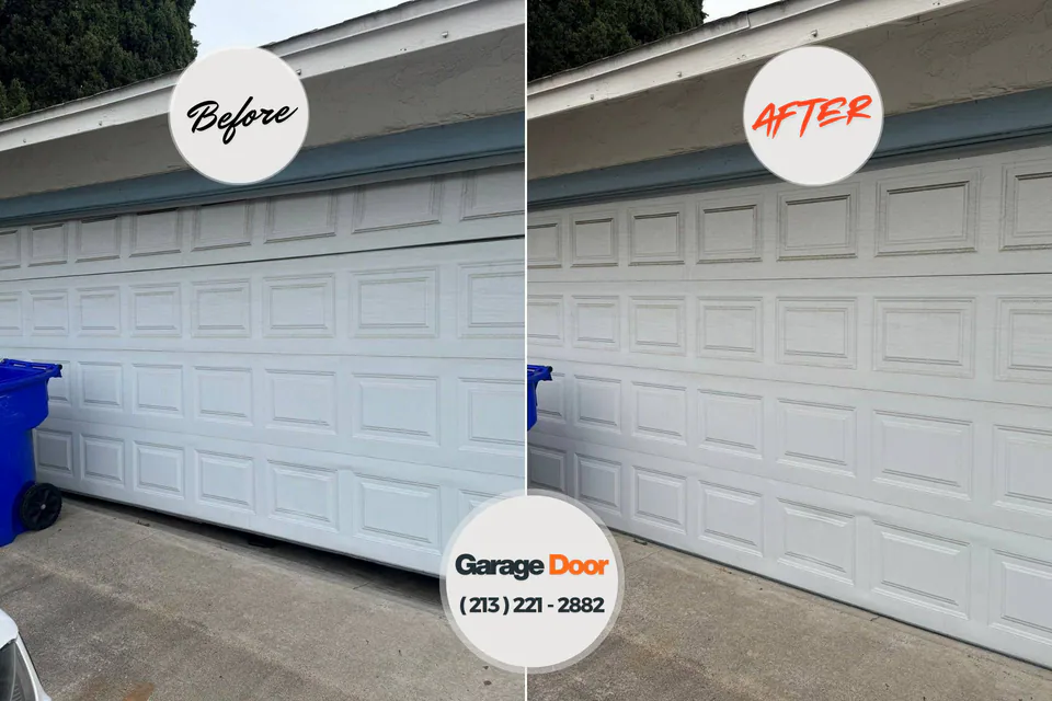 Before and after: garage door repair Marmaduke, AR